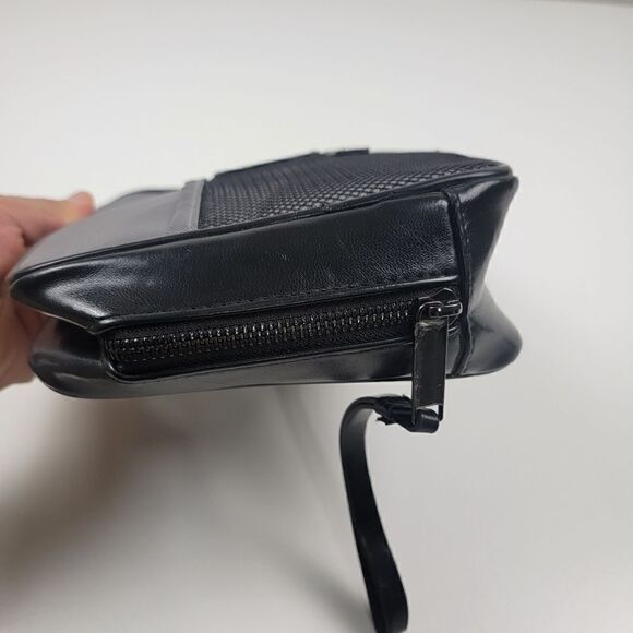 Versace Toiletry Travel Bag Gray Black Carry On Luggage Zip Up - Picture 8 of 12